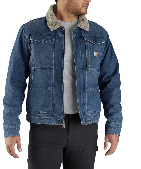 RELAXED FIT DENIM SHERPA-LINED JACKET – Lucier Glove & Safety