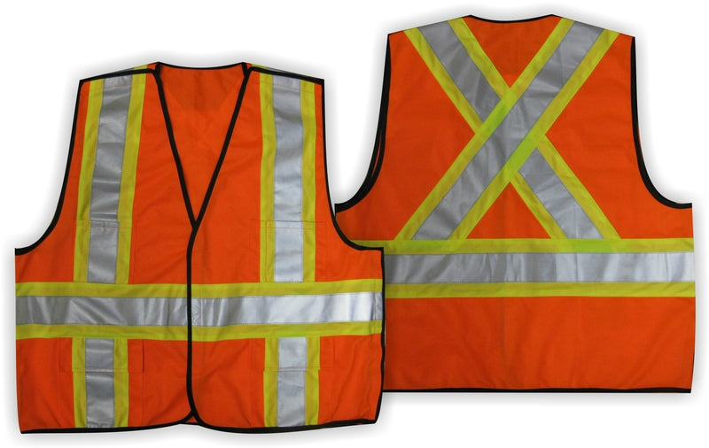 Traffic Vest HiVis Orange Lucier Glove & Safety